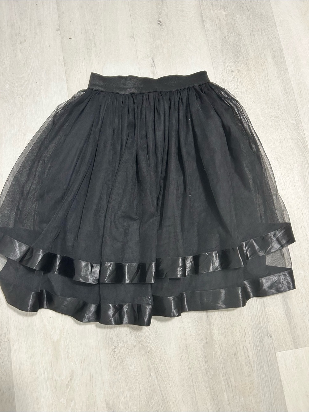 Black Tulle Layered Skirt